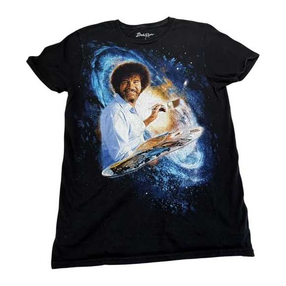 Bob Ross Painting Galaxy PBS Artist Tee - Picture 2 of 5